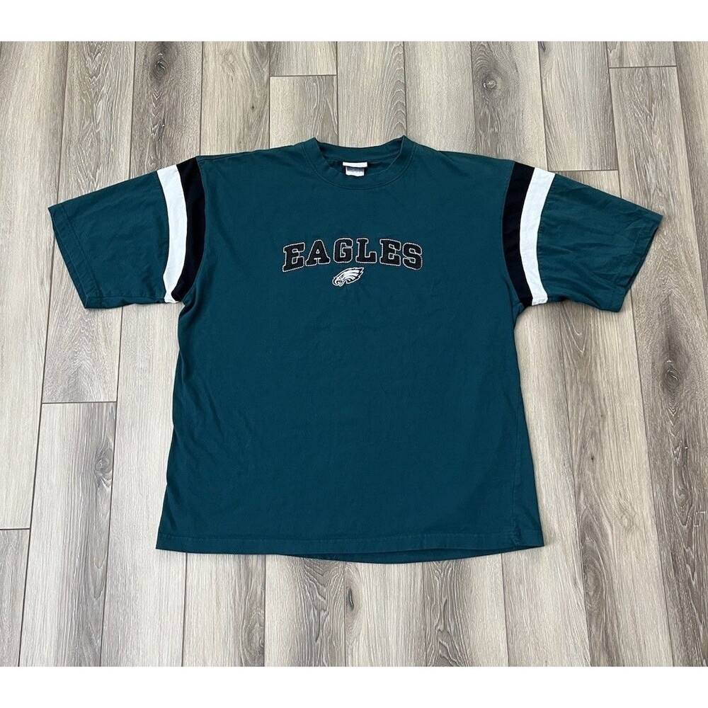 Philadelphia Eagles Vtg Reebok Short Sleeve Heavyweight Stitched Tee Mens Sz XL